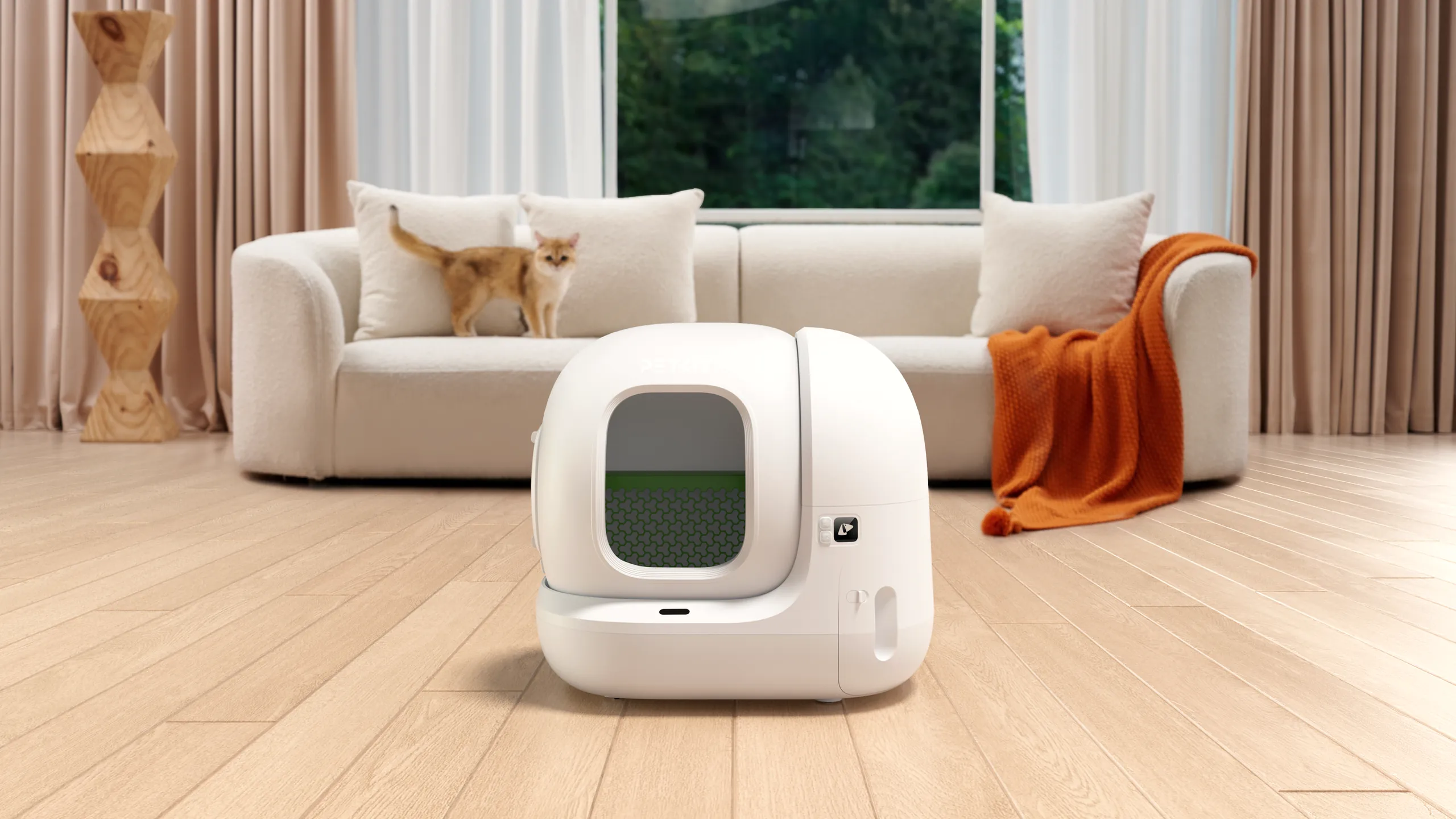 PETKIT PURA MAX 2 in un salotto luminoso